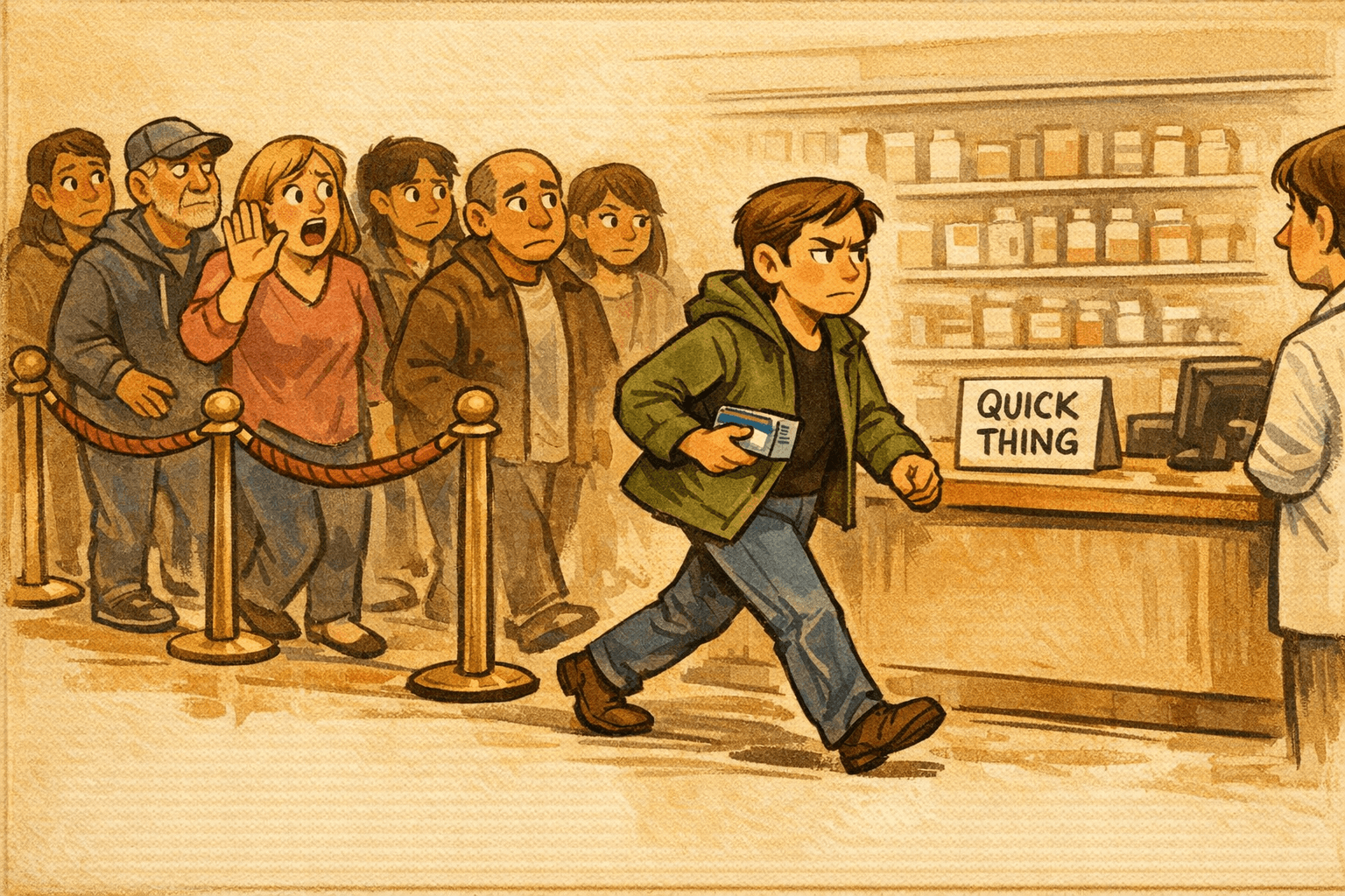 How to Cut Lines Without Shame or Eye Contact