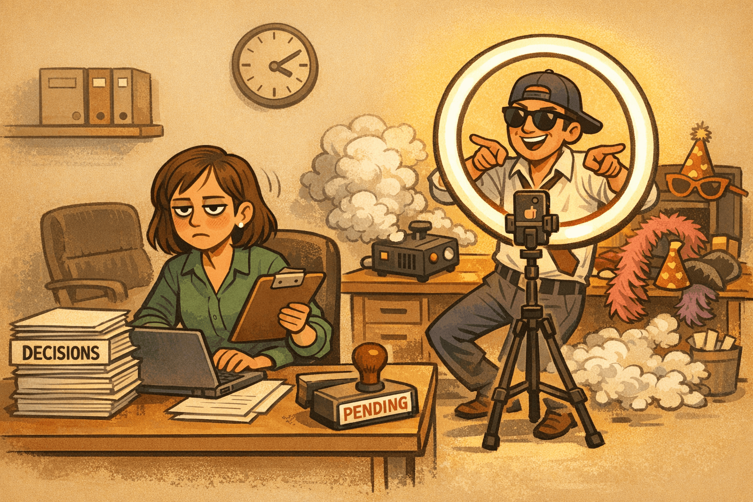 Boss Chasing TikTok Fame While Work Burns Down